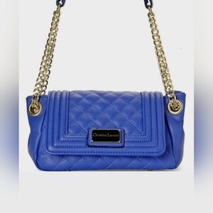 Christian Lacroix Royal Blue Quilted Shoulder Bag